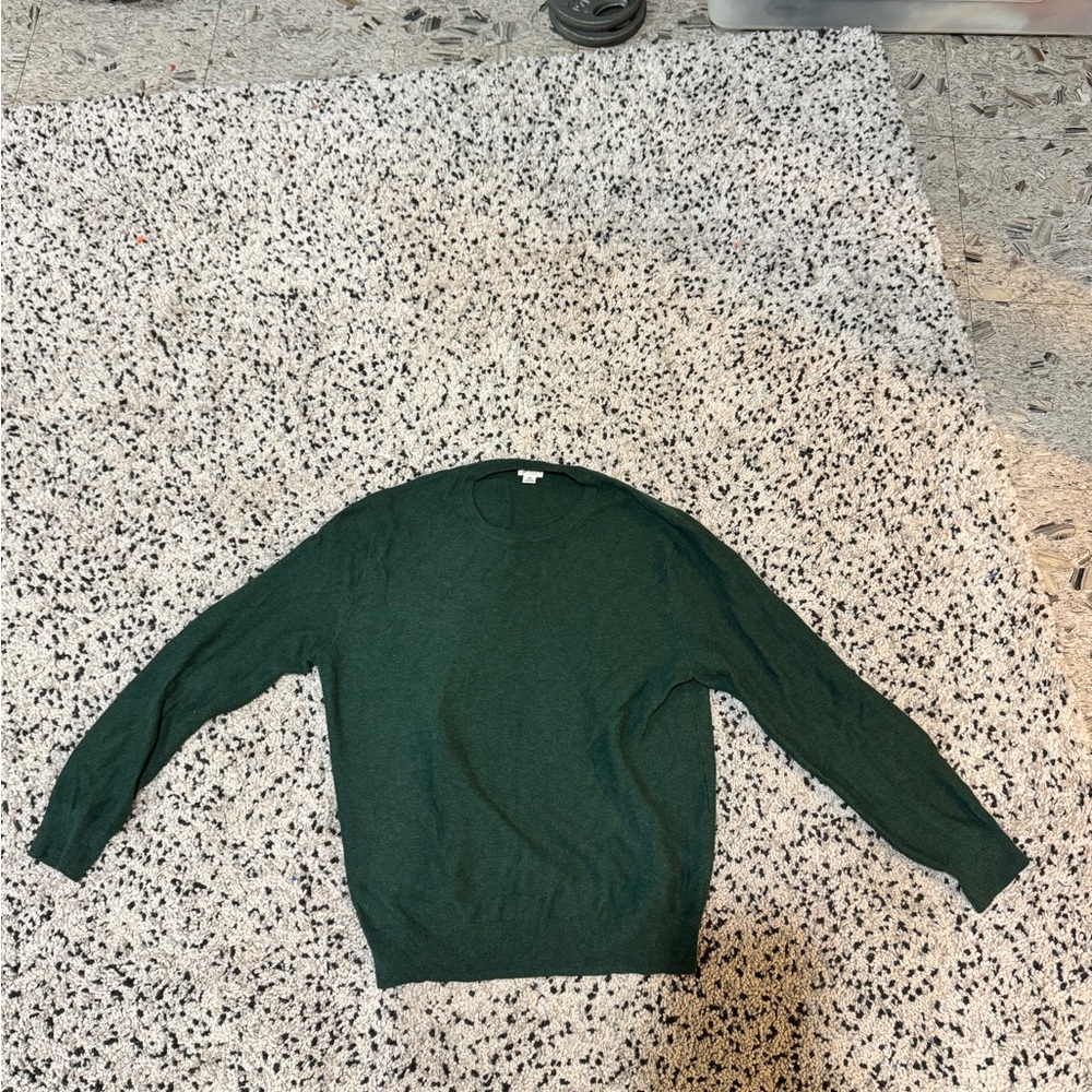 J. Crew Green Crewneck Sweater Classic Knit